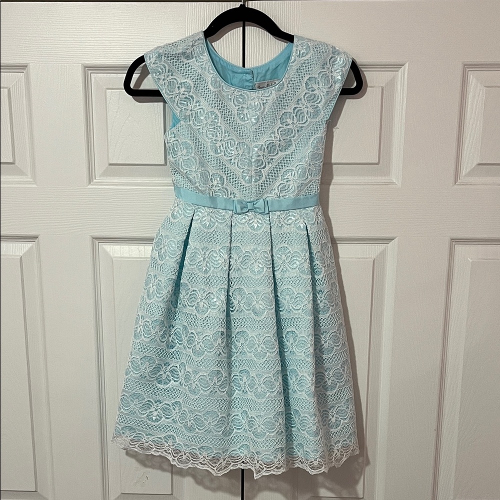 Jona Michelle Light Blue Lace Dress